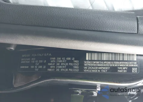 2022 Jeep Renegade Latitude 4X4 z USA, uszkodzony, nr VIN ZACNJDB14NPN83817